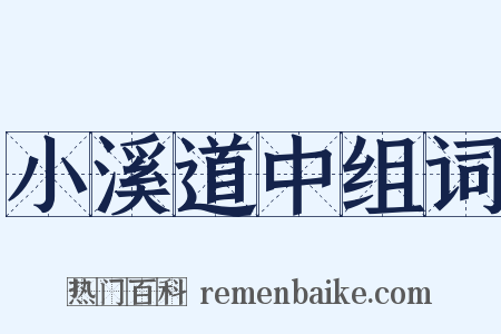 小溪道中组词是什么意思的图片